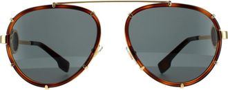 Versace Aviator Havana Dark Grey Sunglasses
