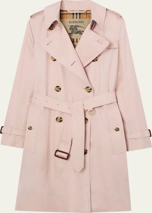 Burberry Kensington Belted Double-Breasted Trench Coat
