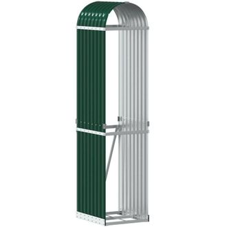 vidaXL Le&ntilde;ero De Acero Galvanizado Verde 40x45x170 Cm Vidaxl