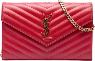 Saint Laurent Pre-owned Crossbody Bag - Dames - Vintage Schoudertas - Rood - ONE Size - Leer - Vintage