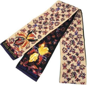 Louis Vuitton Pre-owned Silk scarves - Dames - Vintage Accessoires - Bruin - ONE Size - Vintage