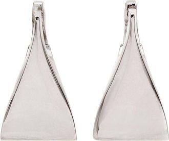 Courr&egrave;ges geometric-shape earrings - women - Bronze/Brass - One Size - Silver