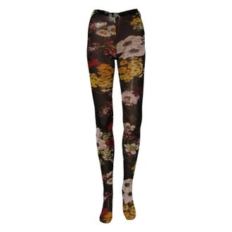 Dolce & Gabbana Ondergoed, Dames, Veelkleurig, S, Nylon, Nylon Floral Print Tights
