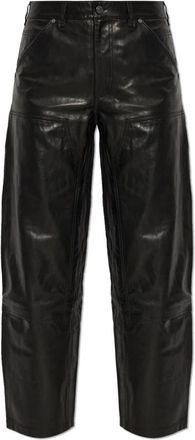 AllSaints Lederbroek Manta - Dames - Leren Broeken - Zwart - 2XS - Leer - Broeken