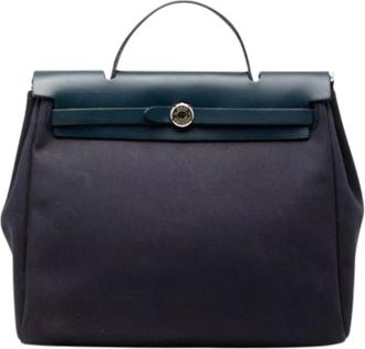 Herm&egrave;s Pre-owned Herbag PM - Dames - Vintage Handtas - Blauw - ONE Size - Leer - Vintage