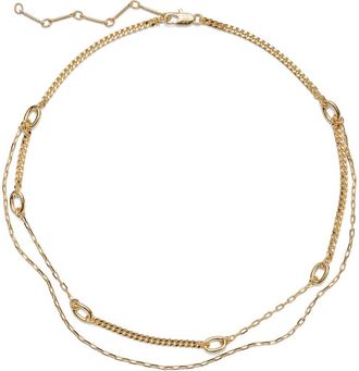 LADY GREY Dual Chain Necklace in Gold at Nordstrom