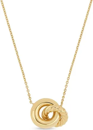 Bony Levy 14K Gold Interlocking Circles Pendant Necklace in 14K Yellow Gold at Nordstrom, Size 18