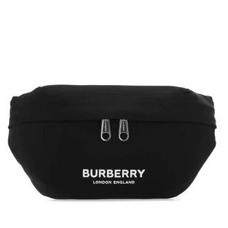 Burberry Black Logo Print Sonny Belt Bag