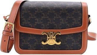 Celine Celine Triomphe Shoulder Bag Triomphe Coated Medium (Authentic Pre-Loved)