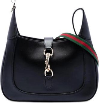 Gucci Pre-owned Vintage Crossbody Bag - Dames - Vintage Schoudertas - Zwart - ONE Size - Leer - Vintage