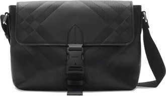 Burberry Borsa messenger goffrata - Nero