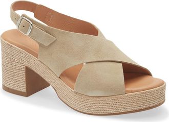 Cordani Marianne Slingback Platform Sandal in Dune Suede at Nordstrom, Size 8.5Us