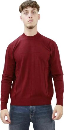 A|X Armani Exchange Bordeaux Koreaanse Kraag Sweatshirt - Heren - Sweatshirts - Paars - 2XL - Hoodies & sweatvesten