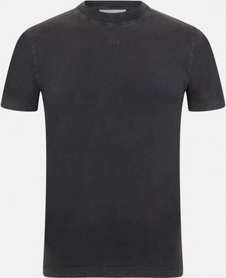 Off-white Mens Off White Moon Lettering Regular Fit Short Sleeve T-Shirt in Black Multi - Size 2XS