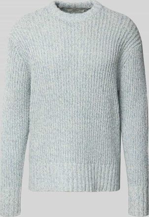 Selected Relaxed Fit Wollpullover mit überschnittenen Schultern Modell CHICAGO in Hellblau, Größe XXL