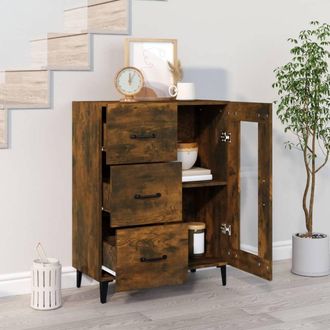 Berkfield Home Sideboard Smoked Oak 69.5x34x90 cm Engineered Wood in Brown