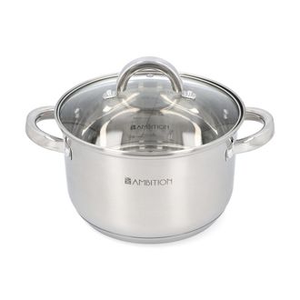 OEM Olla Ambition Con Tapa, Acero Inoxidable, 1,9 L, Color Berry