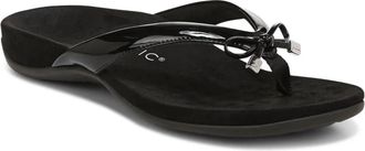 Vionic Womens Bella Toe Post Sandal In Black