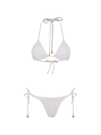 Amir Slama x Jade Picon bikini met textuur - Beige