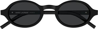 Saint Laurent Oval Frame Sunglasses - Black