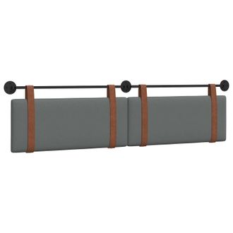 vidaXL Cabecero Colgante Gris Oscuro Pu Antiguo Vidaxl