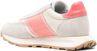 Philippe Model Womens Sneaker Beige Leather Suede