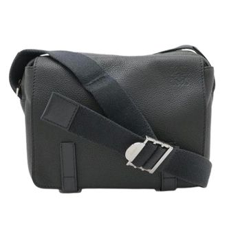 Loewe Pre-owned Leather Messenger Bag - unisex - Loewe Pre-owned - Vintage Cross Body Bags - Gray - ONE SIZE - Pre-owned