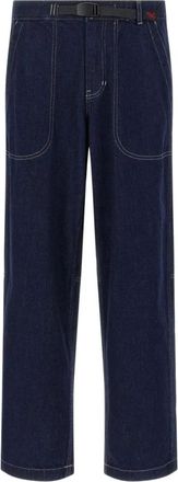 Gramicci Straight Jeans, male, Blue, Size: S Jean Japonais Flammé