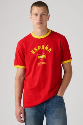 Levi's T-shirt Ringer Levis Spagna - Uomo - 2XL - Rosso / X Espana