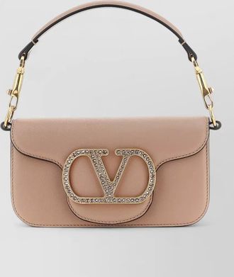 Valentino Garavani loc&ograve; small leather clutch bag