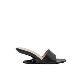 N&deg;21 Heeled Mules - Dames - Muiltjes - Zwart - 37 1/2 EU - Leer - Schoenen