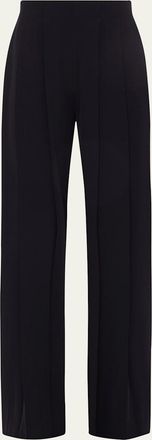 L'agence Nova Mid-Rise Wide-Leg Pleated Pants