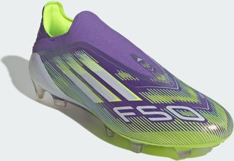 adidas adidas Performance Unisex F50 Elite Laceless Firm Ground Boots - Purple - Size UK 10.5