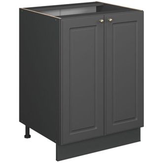 Vicco Mueble Bajo De Cocina Fame-line, Antracita-oro Landhaus, 60 Cm, Et Roble, Vicco