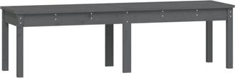 vidaXL Vidaxl - 2-Seater Garden Bench Grey 159.5x44x45 cm Solid Wood Pine