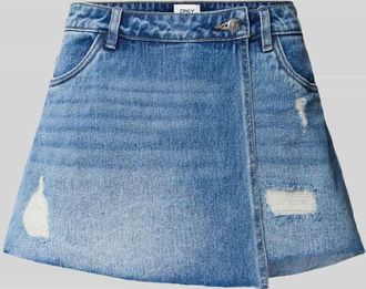 Only Regular Fit Jeansshorts-Rock in Wickel-Optik Modell TEXAS in Jeansblau, Größe M