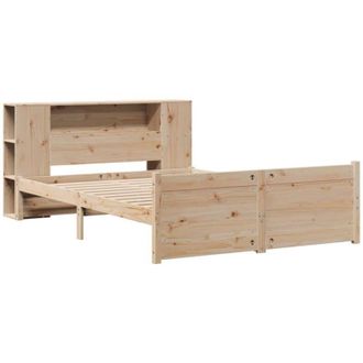 vidaXL Bookcase Bed without Mattress 160x200cm Solid Wood Pine vidaXL