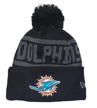New Era Miami Dolphins Beanie Nfl Black Collection Black - One-Size