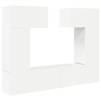 Berkfield Home 6 Piece TV Cabinet Set White Engineered Wood