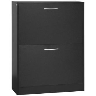 HOMCOM Armario para zapatos 60x24x80 cm negro