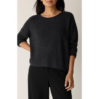 Eileen Fisher Crewneck Wool Sweater in Charcoal at Nordstrom Rack, Size Xx-Small