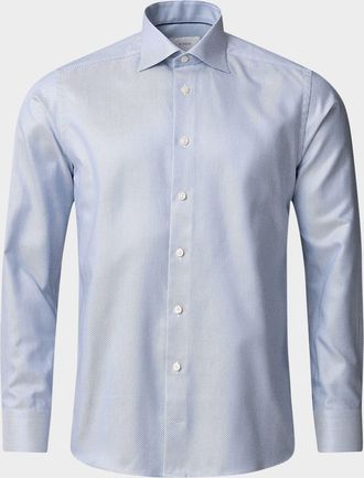 Eton Mens Slim-Fit Stripe Organic Cotton Dress Shirt