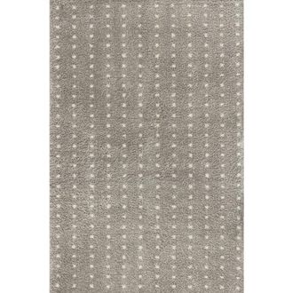 Jonathan Y Designs Pele Modern Geometric Dot Shag Area Rug in Gray/ivory at Nordstrom, Size 2Ft 0In X 8Ft 0In