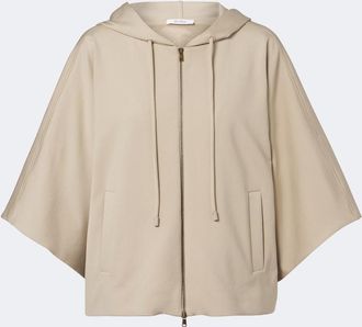 Max Mara Caped zip-up hoodie