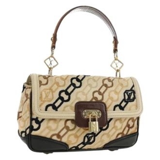 Louis Vuitton Pre-owned Vintage Handbag - Dames - Pre-owned - Beige - Maat: ONE Size Leer