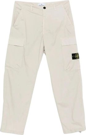 Stone Island Wide Broeken - Heren - Wijde Broeken - Beige - W31 - Broeken