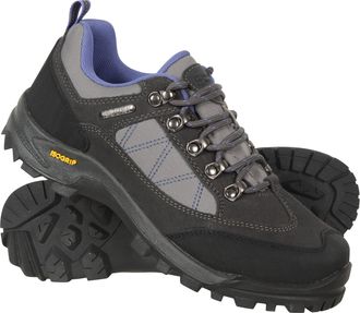 Mountain Warehouse Storm Womens Walking Shoes IsoGrip Waterproof Sneakers Grey Suede - Size UK 7