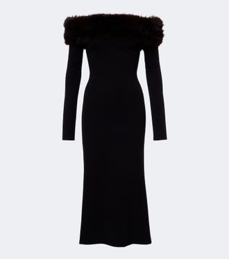 DAVID KOMA Off-shoulder midi dress