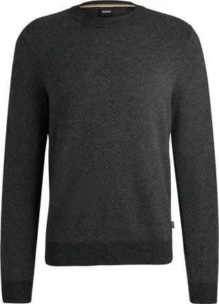 HUGO BOSS Truien & Vesten, Heren, Grijs, L, Round-neck Truien