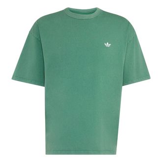 adidas Trefoil Essentials Washed Loose Dropped T-Shirt Asia Sizing Collegiate Green LC6377